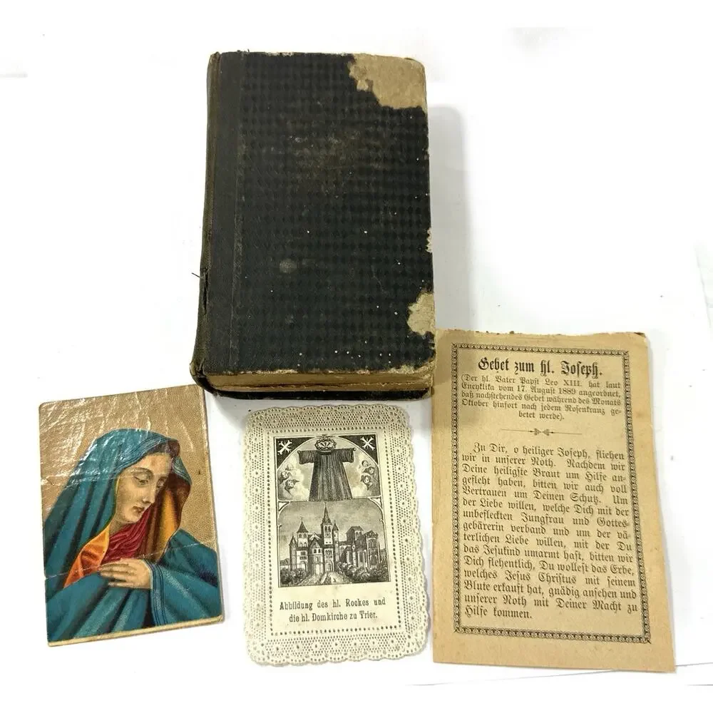 1889 German Catholic Prayer Book Regel-und Gebetbuch Marianischen Congregationen